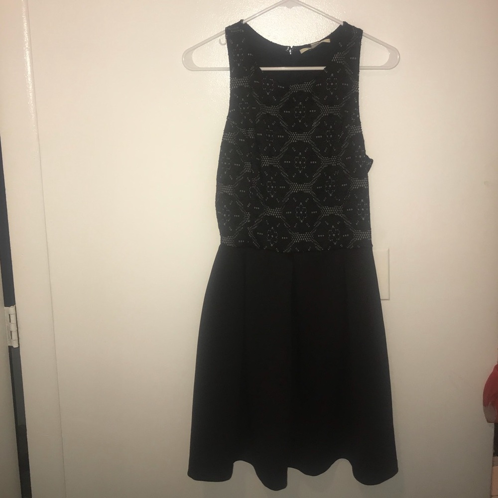 francesca's- Black Polyester Racerback dress
